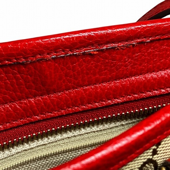 GUCCI Authentic Cream Canvas Shoulder Bag - Picture 7 of 9